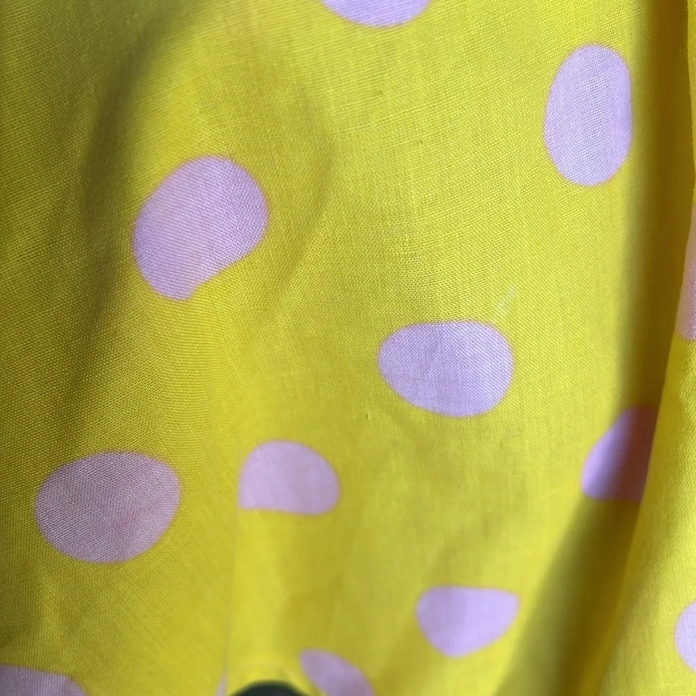 Wild rich kids yellow polka dot twirl dress